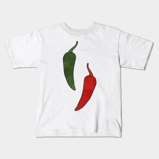 Pair of Chili Peppers Pattern Kids T-Shirt